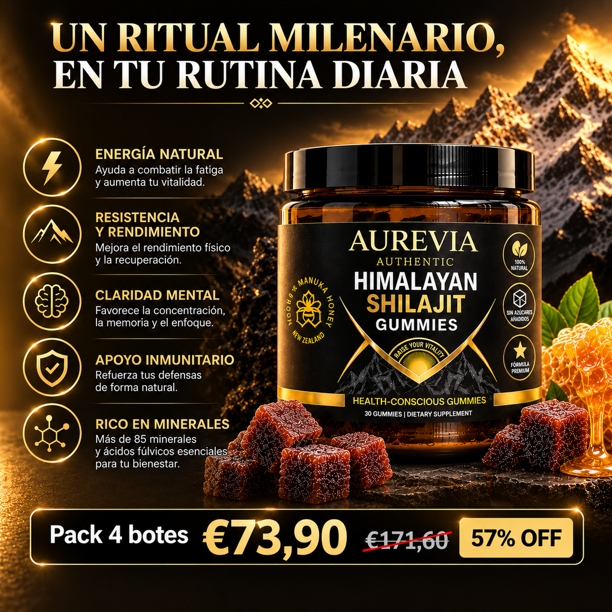 AUREVIA™ ⚡ Shilajit Gummies ⚡