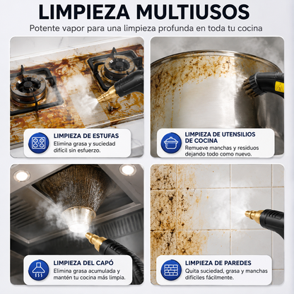 Limpiador a Vapor Portátil Multiusos – Limpieza Profunda