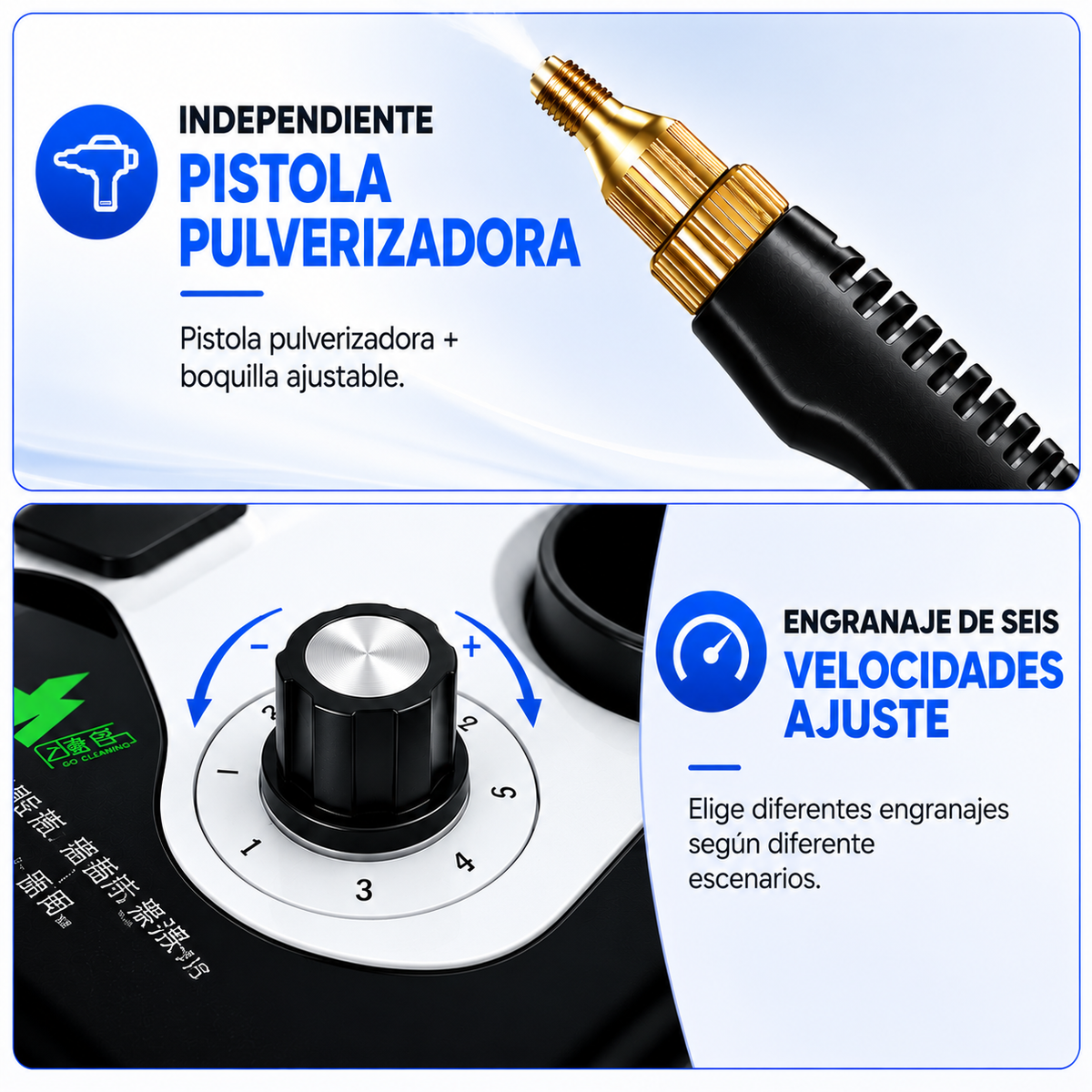 Limpiador a Vapor Portátil Multiusos – Limpieza Profunda