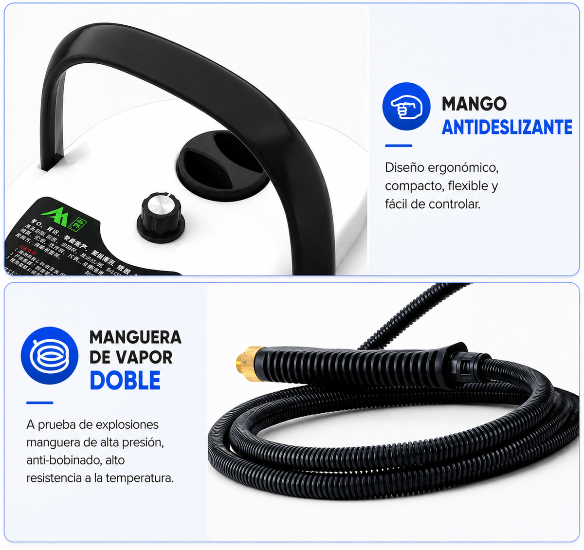 Limpiador a Vapor Portátil Multiusos – Limpieza Profunda
