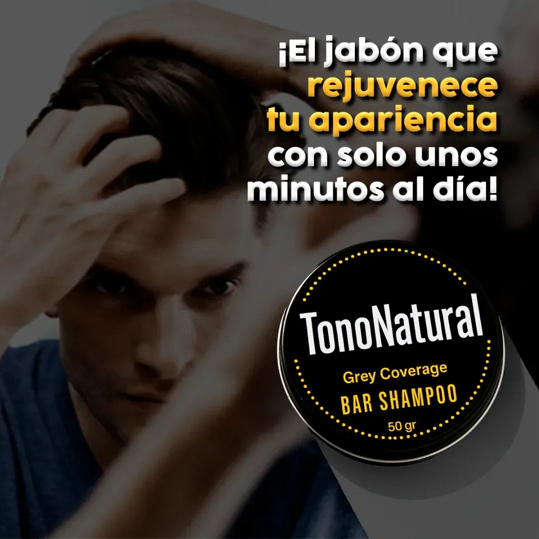 Jabón TonoNatural - Elimina el Cabello Blanco y Restaura el Color Natural