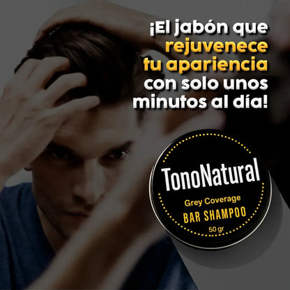 Jabón TonoNatural - Elimina el Cabello Blanco y Restaura el Color Natural