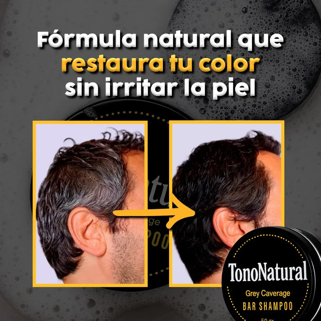 Jabón TonoNatural - Elimina el Cabello Blanco y Restaura el Color Natural