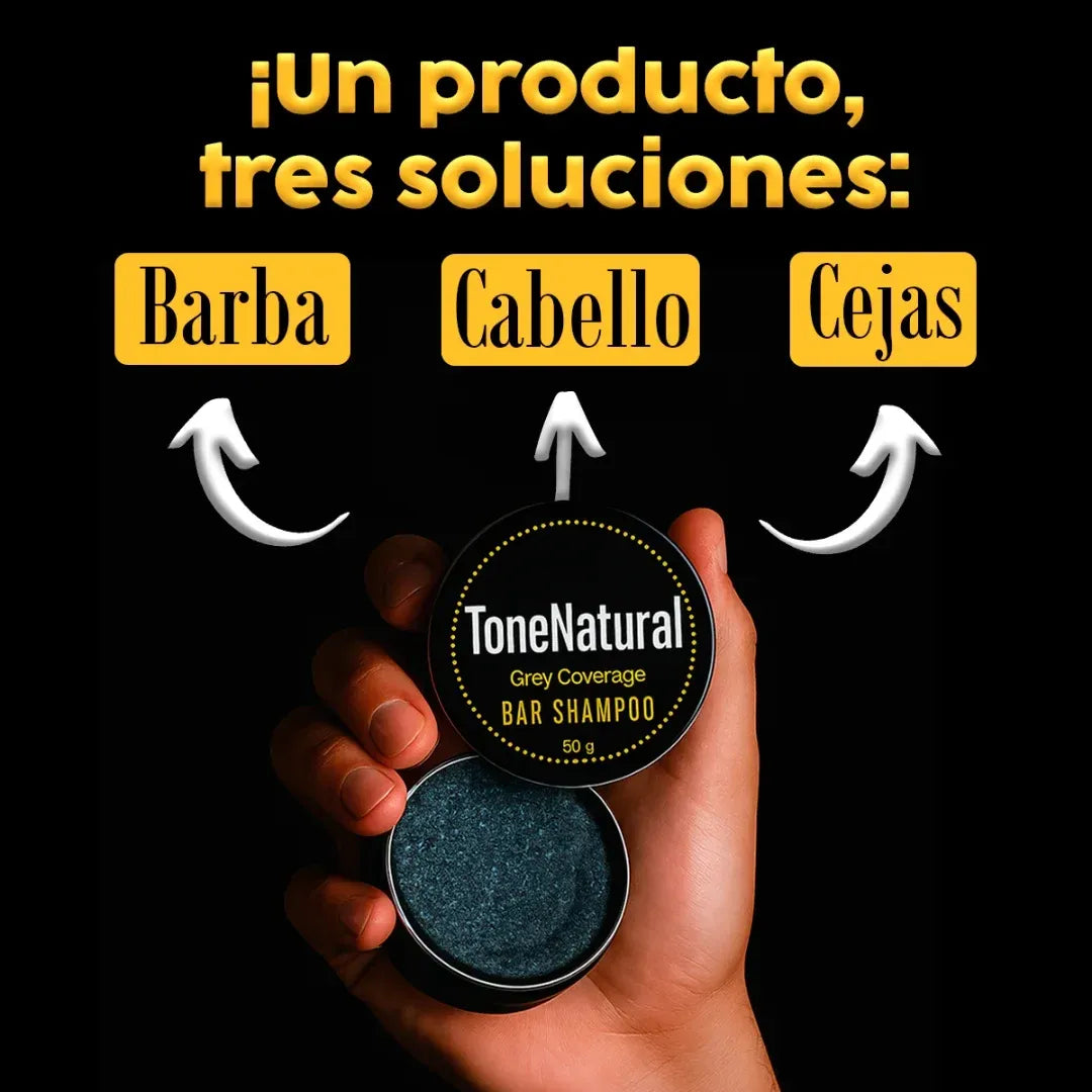 Jabón TonoNatural - Elimina el Cabello Blanco y Restaura el Color Natural