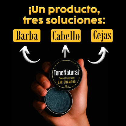 Jabón TonoNatural - Elimina el Cabello Blanco y Restaura el Color Natural